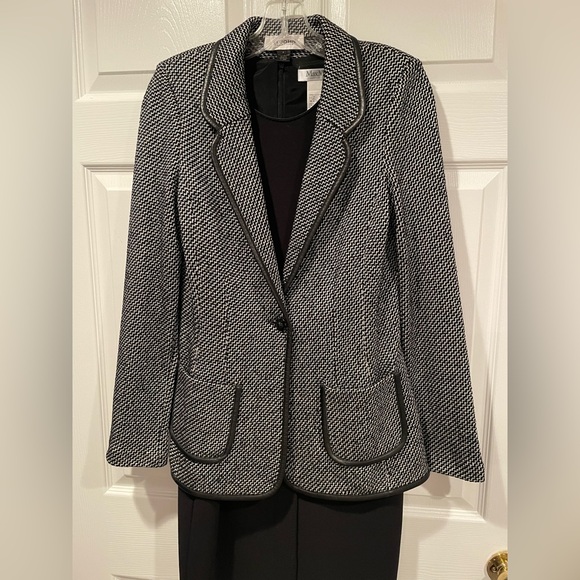 St John Women's Black and White/silver Blazer - Picture 1 of 4